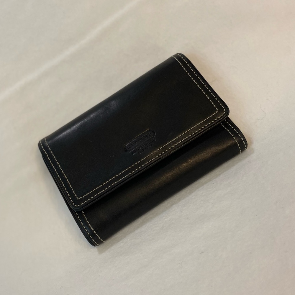 Coach Black Leather Midsize Wallet